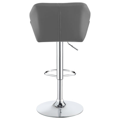 Berrington Upholstered Adjustable Bar Stool Grey (Set of 2)