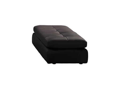 397 Italian Leather Ottoman in Chocolate Color