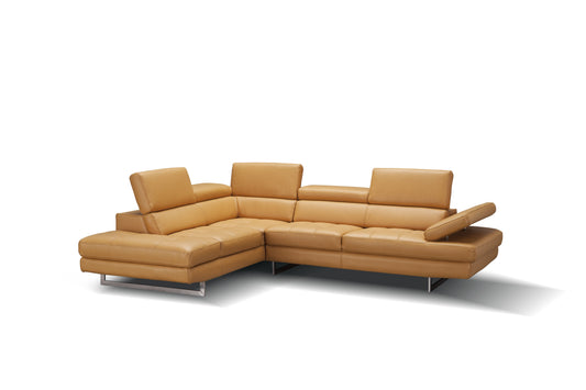 A761 Italian Leather Sectional Freesia In Left Hand Facing