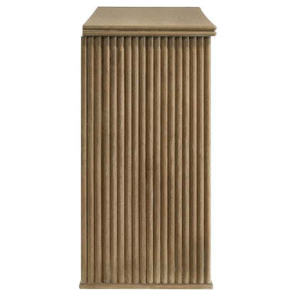 Adina 8-piece Extension Dining Set Distressed Light Brown