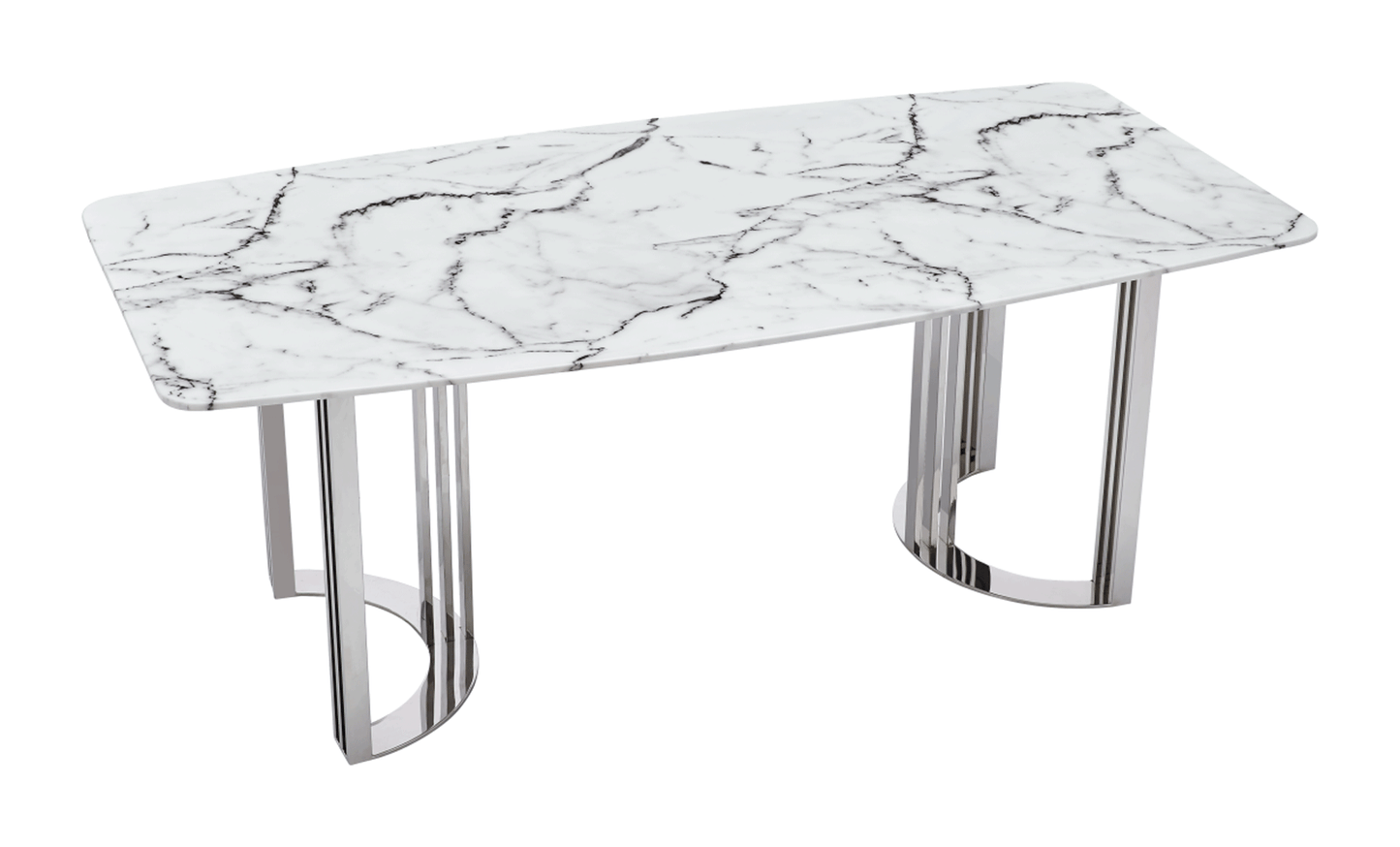 131 Silver Marble Dining Table