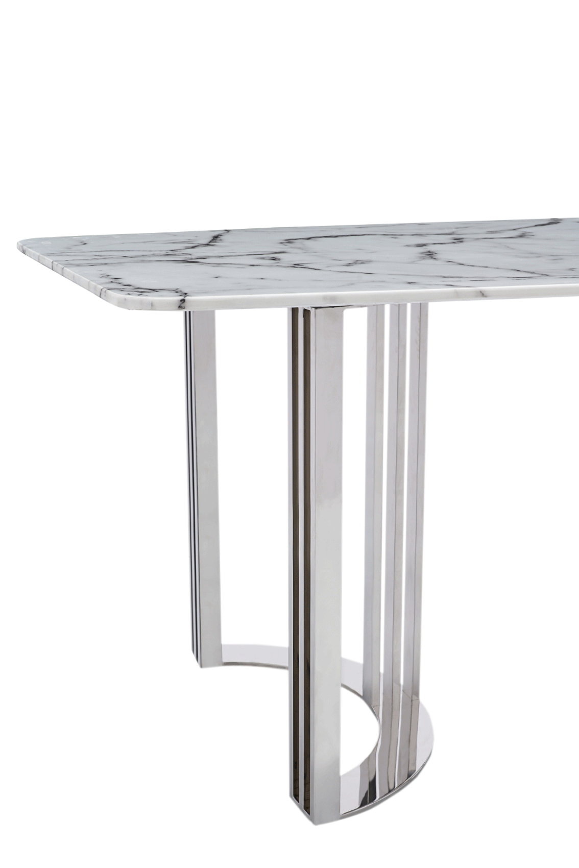 131 Silver Marble Dining Table