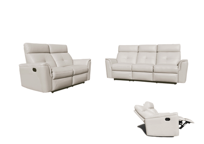8501 White w/Manual Recliners